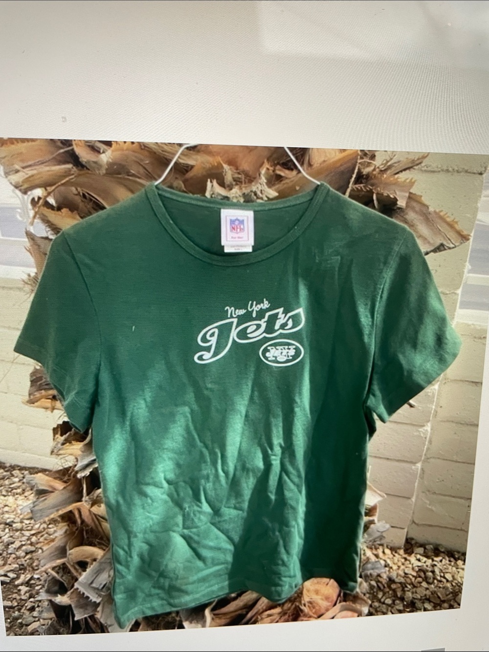 NFL New York Jets Dark Green Womens Short Sleeve Tee